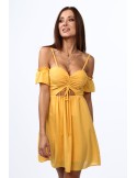 Honey dress with thin straps 1018 - Online store - Boutique